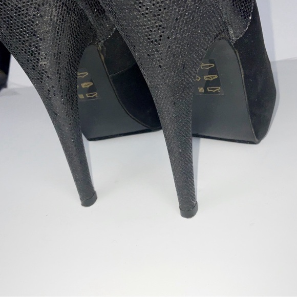 Steve Madden Black P Tessi Satin Toe Pump Stiletto Heel | Size US 7.5 - Picture 6 of 7